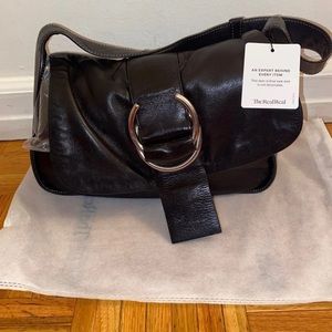 Prada Nappa Buckle Shoulder Bag